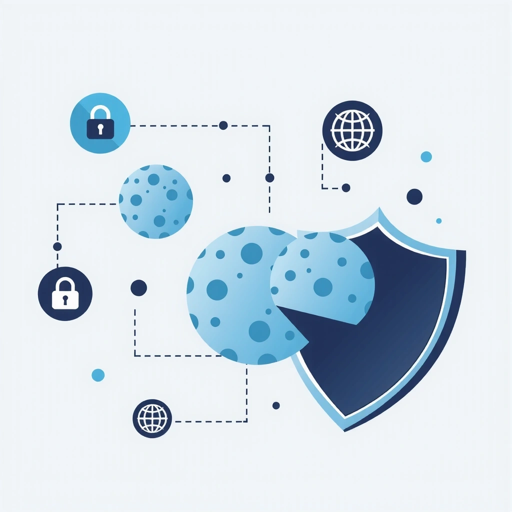 Cookie illustration showing digital technology and privacy