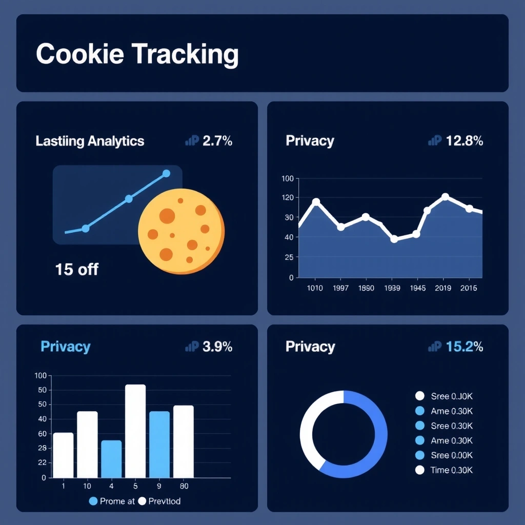 Data analytics and cookie tracking visualization
