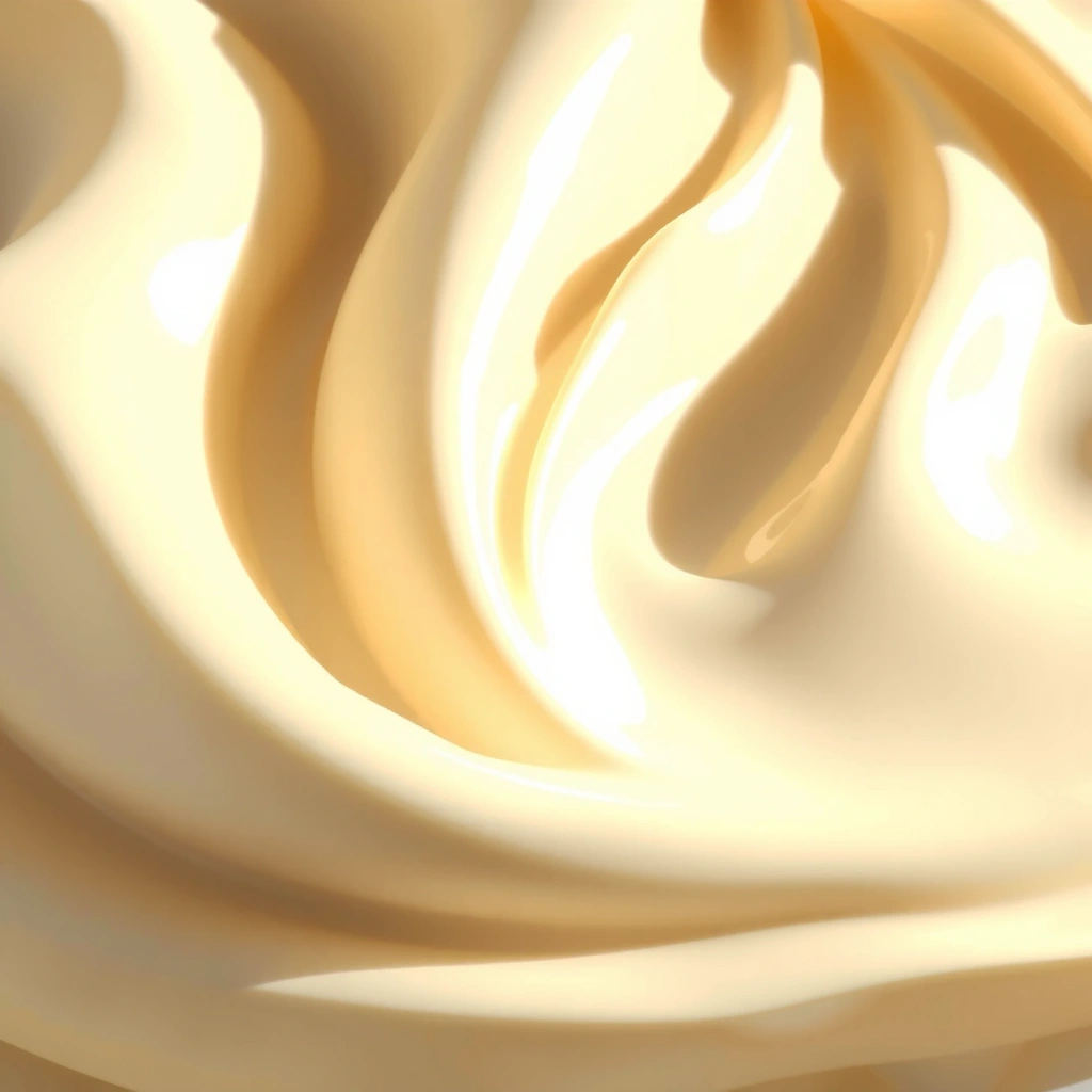 Luxurious skincare cream texture with soft lighting